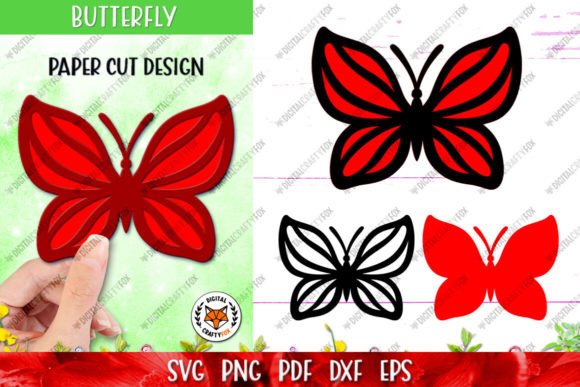3D Butterfly Paper Cut SVG Files
