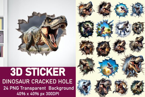 3D Dinosaur Cracked Hole Stickers: A Unique Wall Decor Option