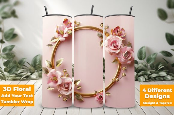 3D Floral Add Your Text Tumbler Wrap: A Versatile and Stylish Choice