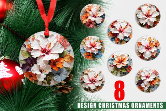 Enhance Your Christmas Decor with Ornament 3D Hibiscus Flower