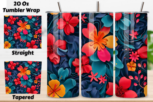 Enhance Your Tumblers with 3D Vibrant Flower Wrap