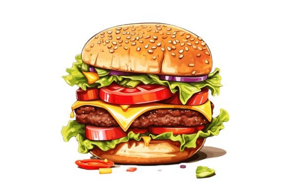 Enhancing Visual Appeal with 3D Burger Clipart