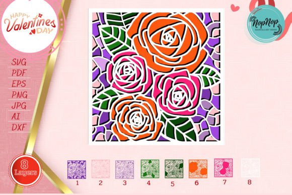 Explore the Elegance of 3D Frame Rose Artwork