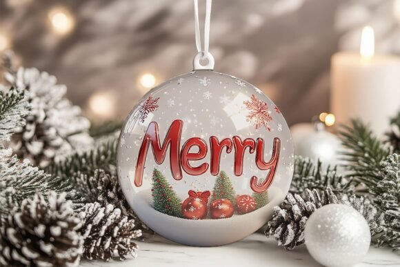Explore the Magic of 3D Christmas Snow Globe Ornament PNG