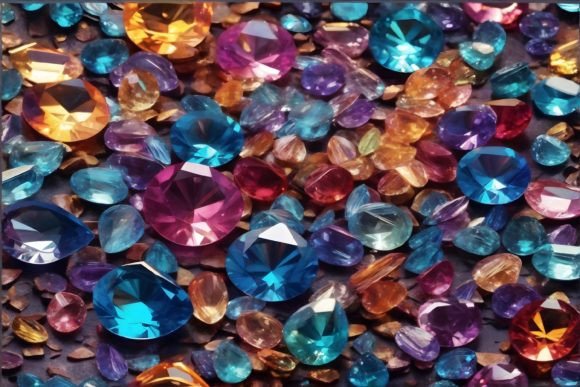 Exploring the Versatility of Multicolor Gemstone and Crystal Backgrounds