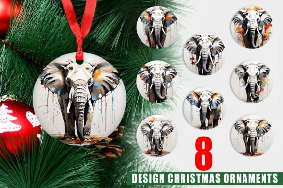 Ornament 3D Elephant Painting Design Set