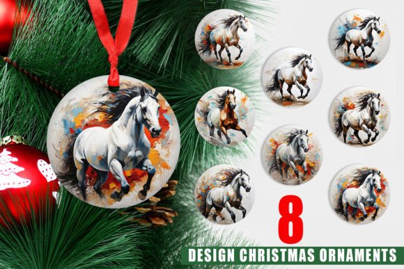 Ornament 3D Horse Painting: A New Tradition in Printable Christmas Decoration Design