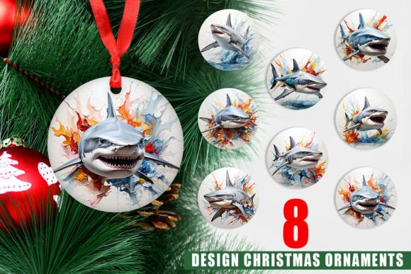Ornament 3D Shark Painting: A Unique Twist on Christmas Decor
