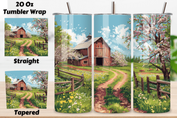 Spring 3D Floral Tumbler Wrap Designs