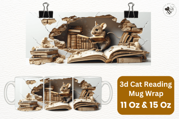 The 3d Cat Reading Mug Wrap Template: A Creative Gateway to Custom Merchandise