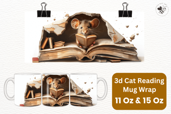 The Creative Catalyst: How a 3d Cat Reading Mug Wrap Template Empowers Modern Creators