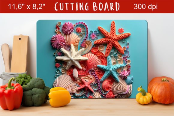 The Sand Sea Cutting Board 3D Cutting Board: A Premium Modern Typography Asset