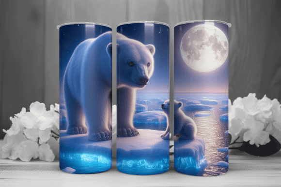 The Versatility of Modern Digital Art: Exploring the 3D Polar Bear Tumbler Wrap