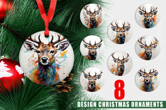Transform Your Christmas Tree with Ornament 3D Deer Painting