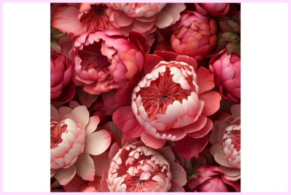 Unlock Creativity with 3D Peony Flowers Pattern