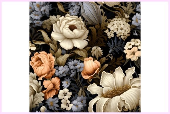 Vintage 3D Flowers: A Seamless Design Gem
